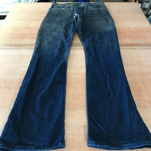 Hudson Barbara Jeans Women 34 Blue Ombre Foil Flared Wide Leg High Rise 16624 - Picture 1 of 14